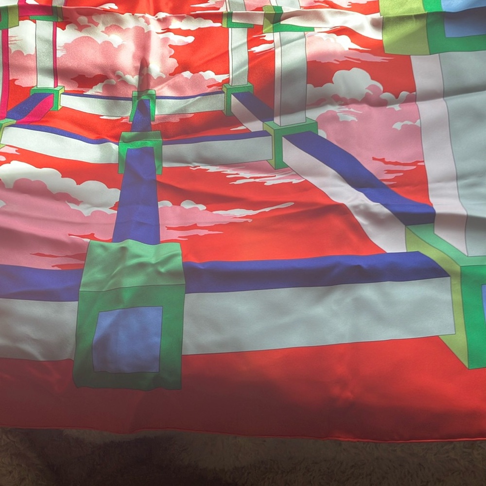 Colorful Geometric Print Scarf